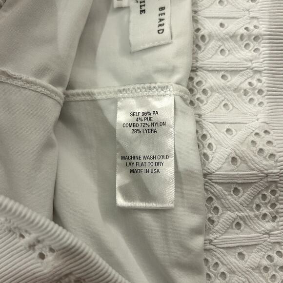 EUC L’Etoile Sport x Veronica Beard Pointelle Knit White Tennis Skirt M Eyelet - Picture 11 of 16